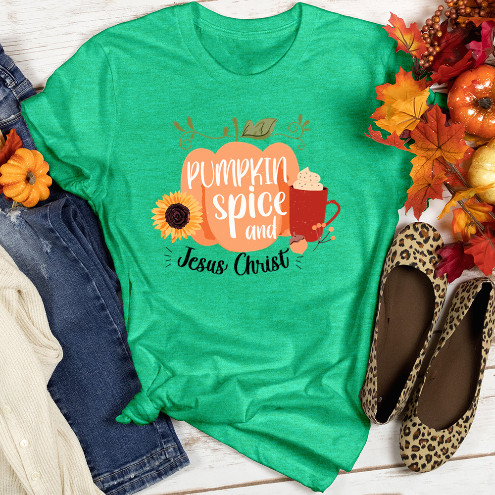 Pumpkin Spice & Christ Heathered Tee