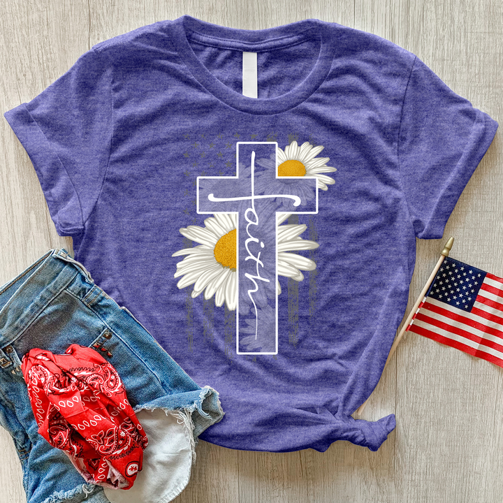 Faith Flag Heathered Tee