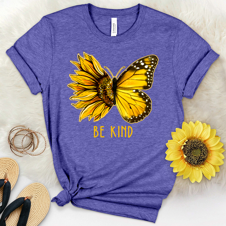 Be Kind Butterflower Heathered Tee