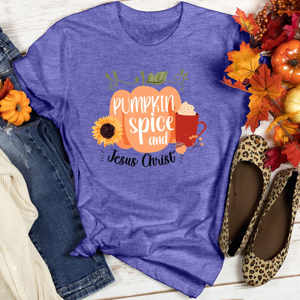 Pumpkin Spice & Christ Heathered Tee