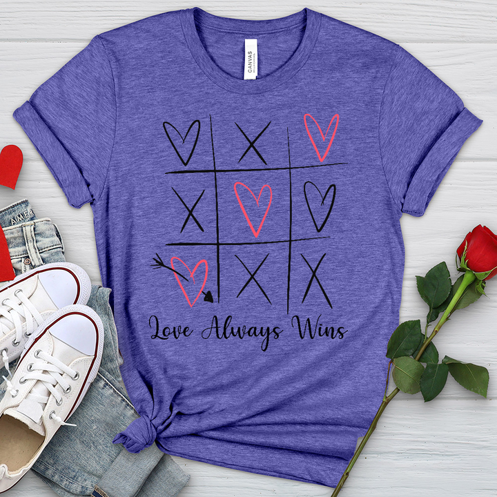 Love Always Wins Sketch Heathered Tee