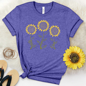 Faith Hope Love Flower Trio Heathered Tee