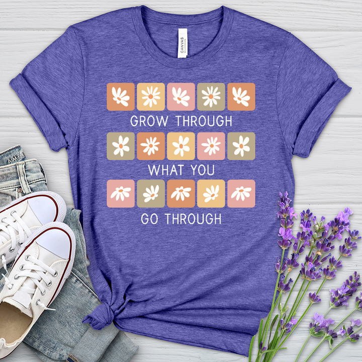 Grow Through Retro Daisies Heathered Tee