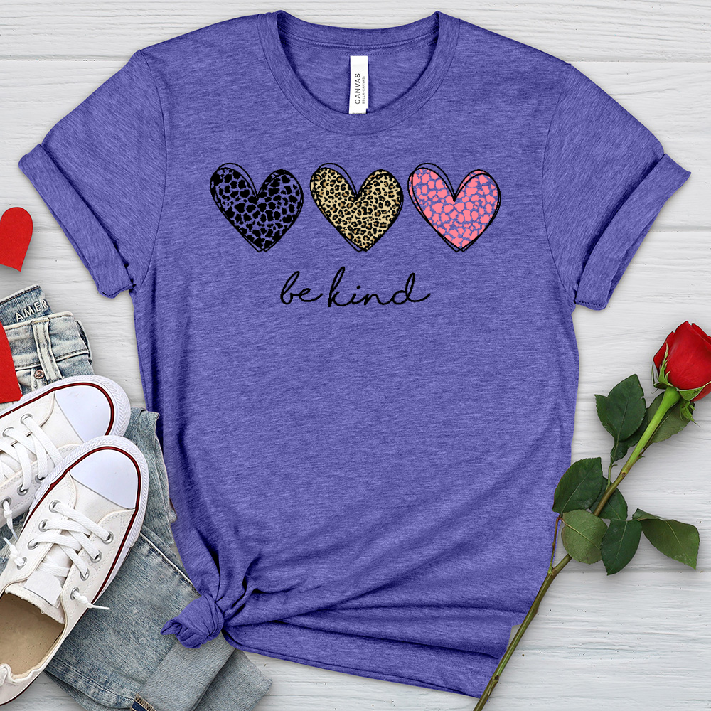 Be Kind Heart Patterns Heathered Tee