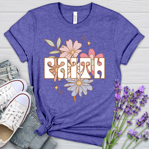 Blooming Faith Flower Heathered Tee