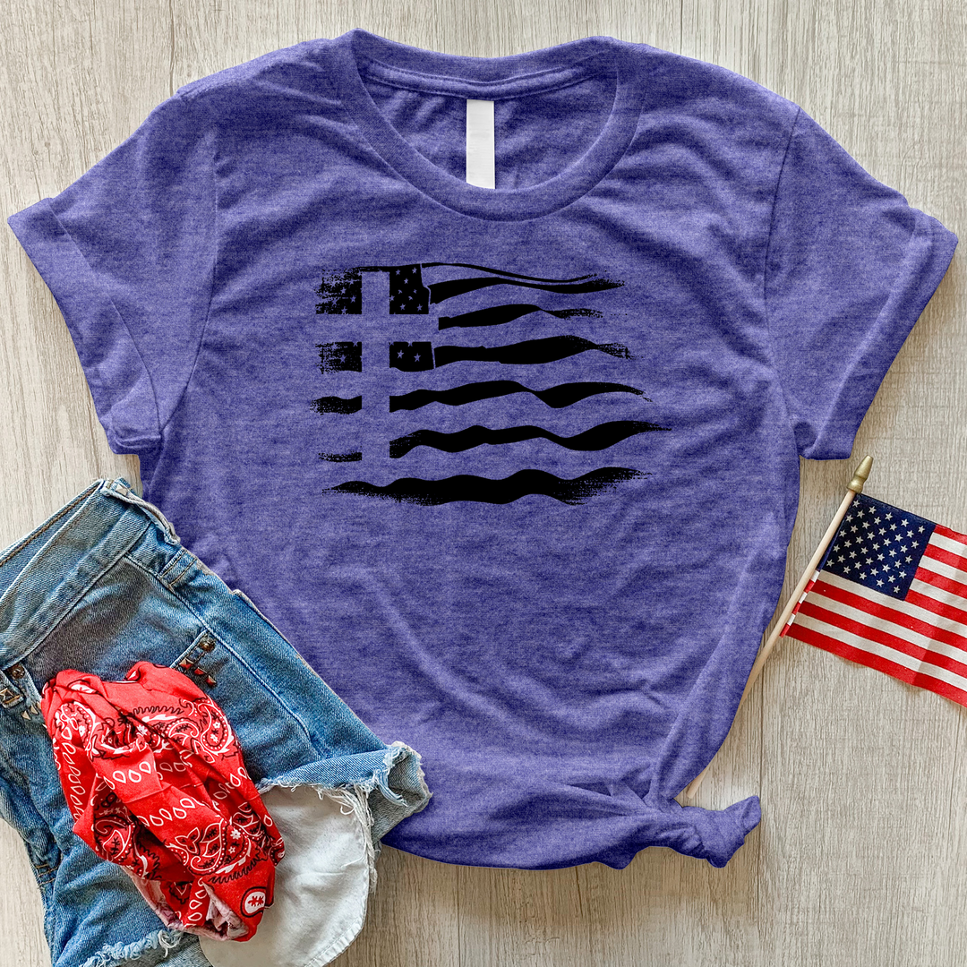 Flag & Cross Heathered Tee