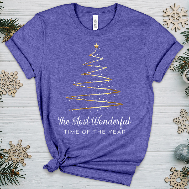 Most Wonderful Christmas Tree Heathered Tee