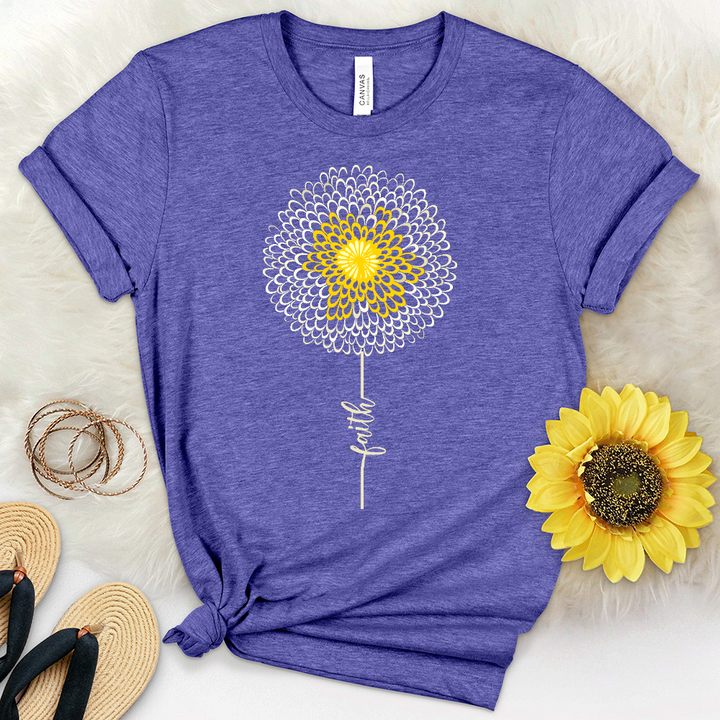 Faith Dandelion Art Heathered Tee