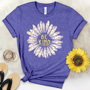 Be Kind Leopard Daisy Heathered Tee