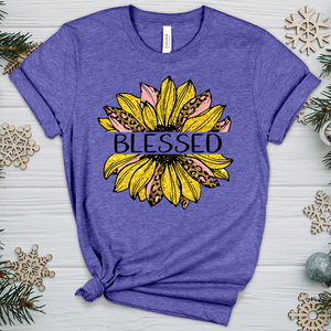 Blessed Sunflower V1 Heathered Tee