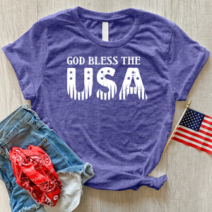 USA Stripes Heathered Tee