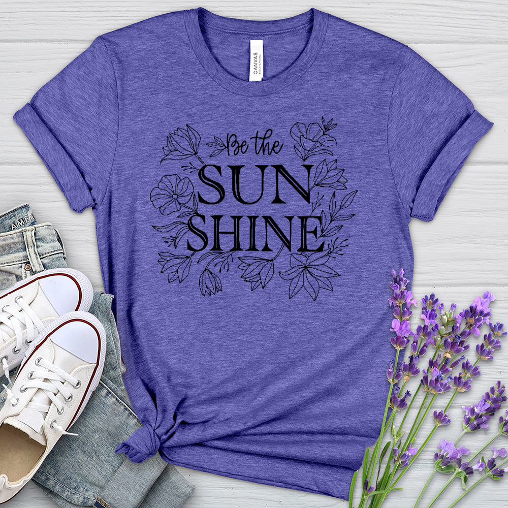 Be The Sunshine Flowers Heathered Tee