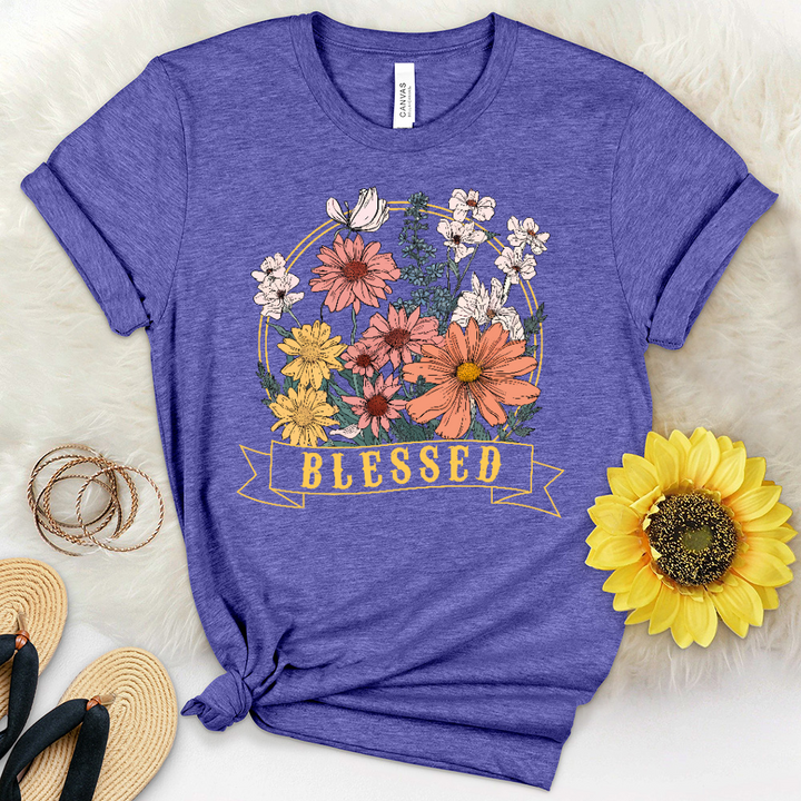 Blessed Wildflowers Heathered Tee