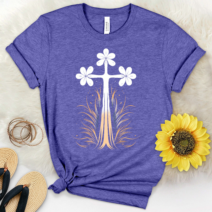 Cross Flare Heathered Tee