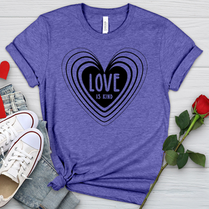 Love Is Kind Heart Heathered Tee