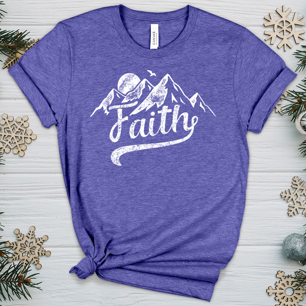 Faith Peaks Heathered Tee