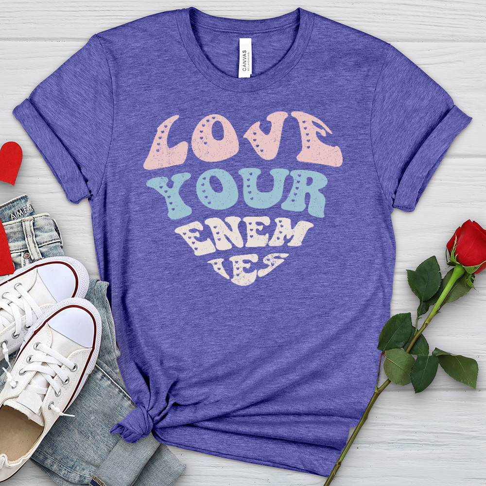 Love Your Enemies Sherbert Heathered Tee