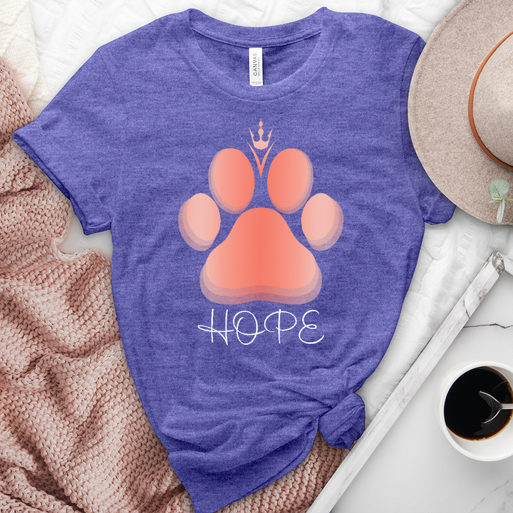 Hope Paw Print Heathered Tee