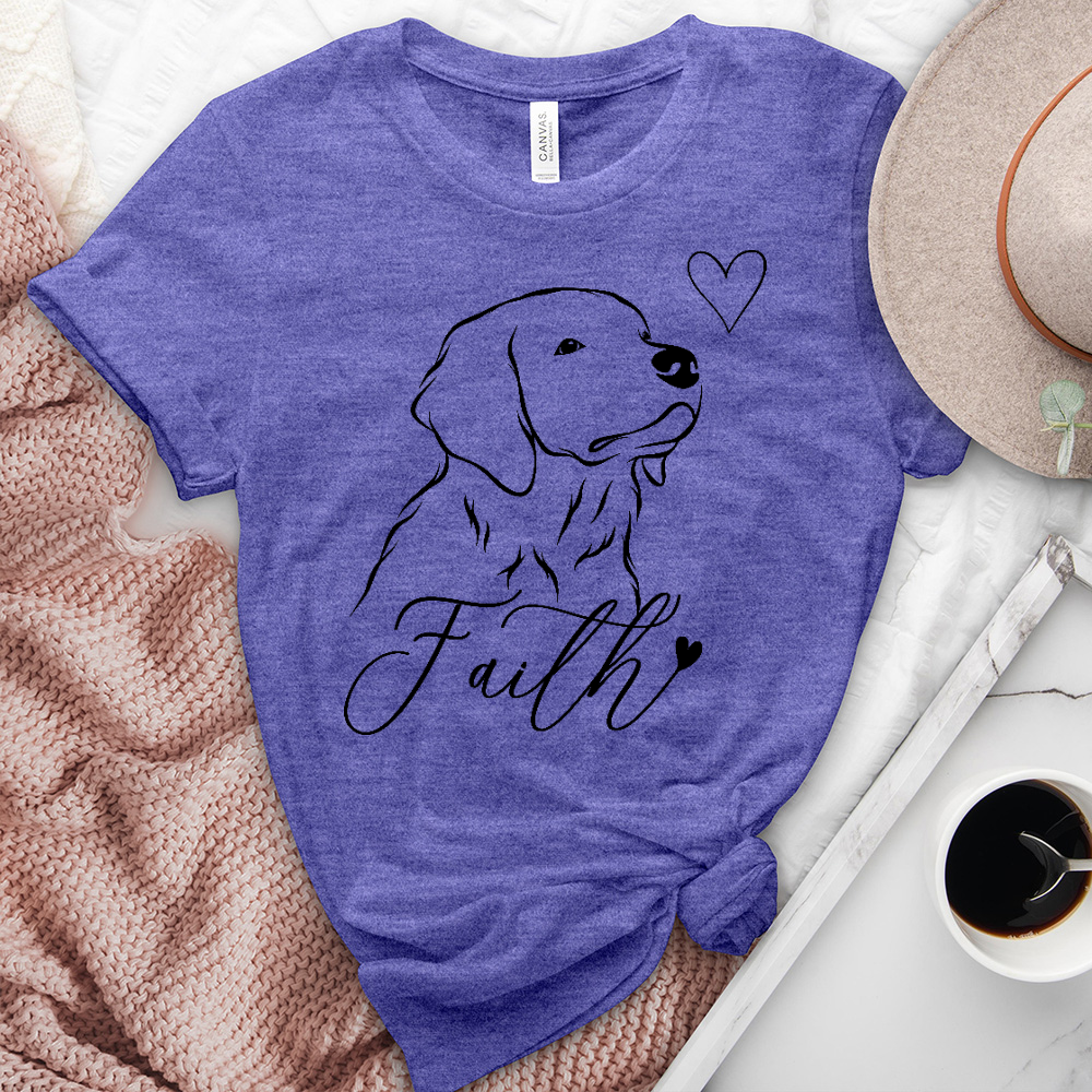 Faith Dog Sketch Heathered Tee