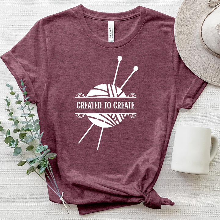 Created to Create Knitting Heathered Tee