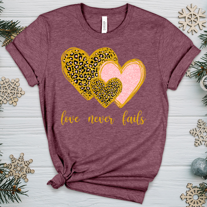 Love Never Fails V3 Heathered Tee