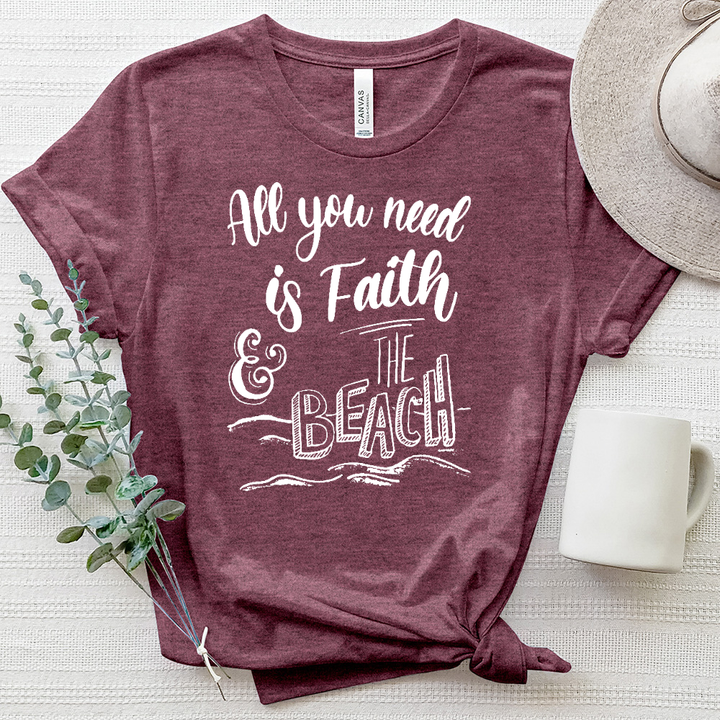 Faith and the Beach Heathered Tee