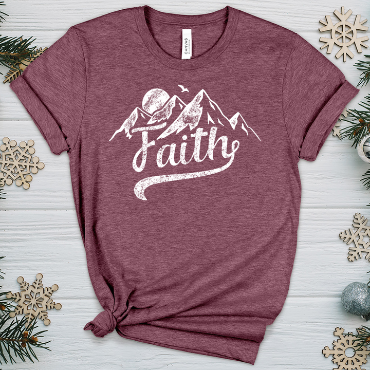 Faith Peaks Heathered Tee