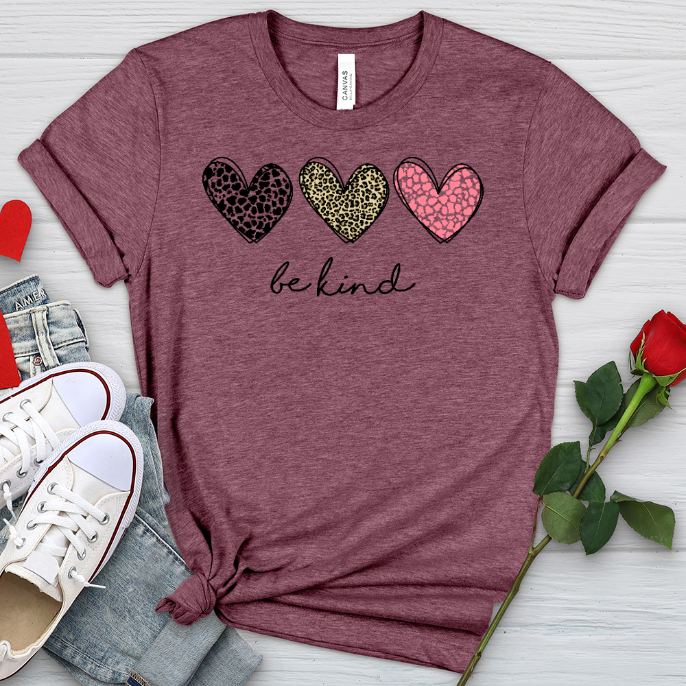 Be Kind Heart Patterns Heathered Tee