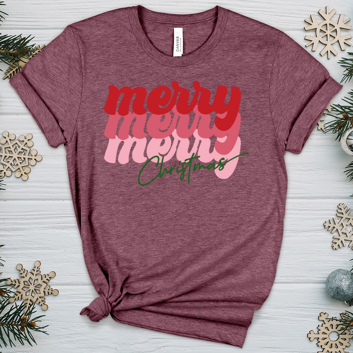 Merry Merry Merry Heathered Tee