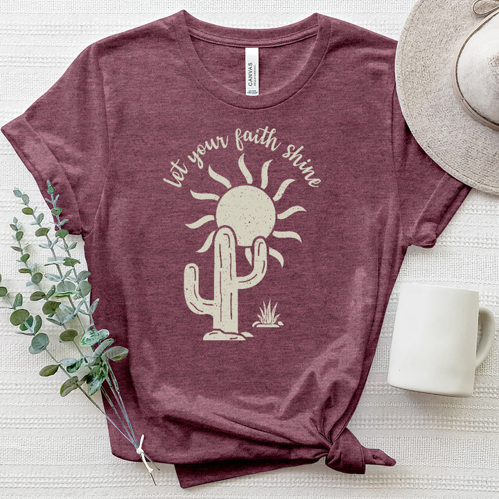 Faith Shining Cactus Heathered Tee