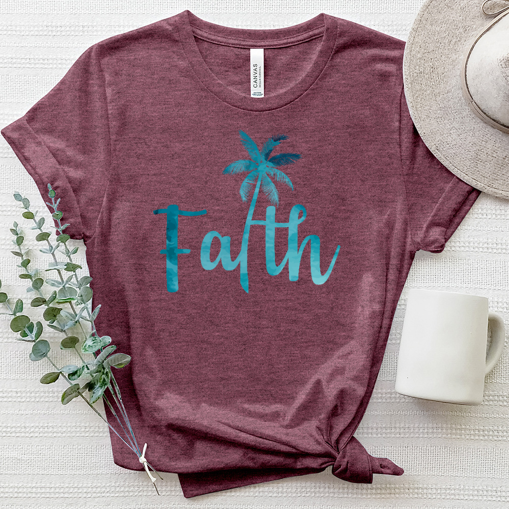 Faith Palm Heathered Tee