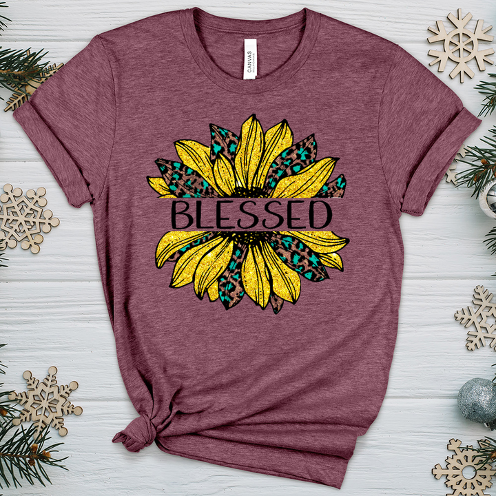 Blessed Sunflower V4 Heathered Tee