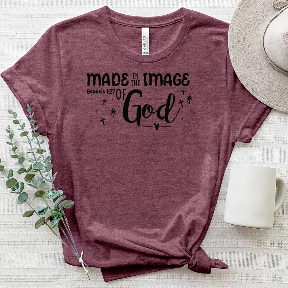 Made in His Image Heathered Tee