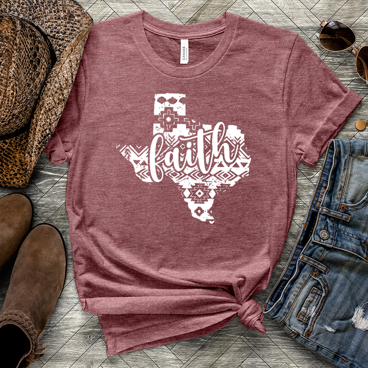 Texas Faith Mosaic Heathered Tee