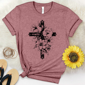 Cross Flower Heathered Tee