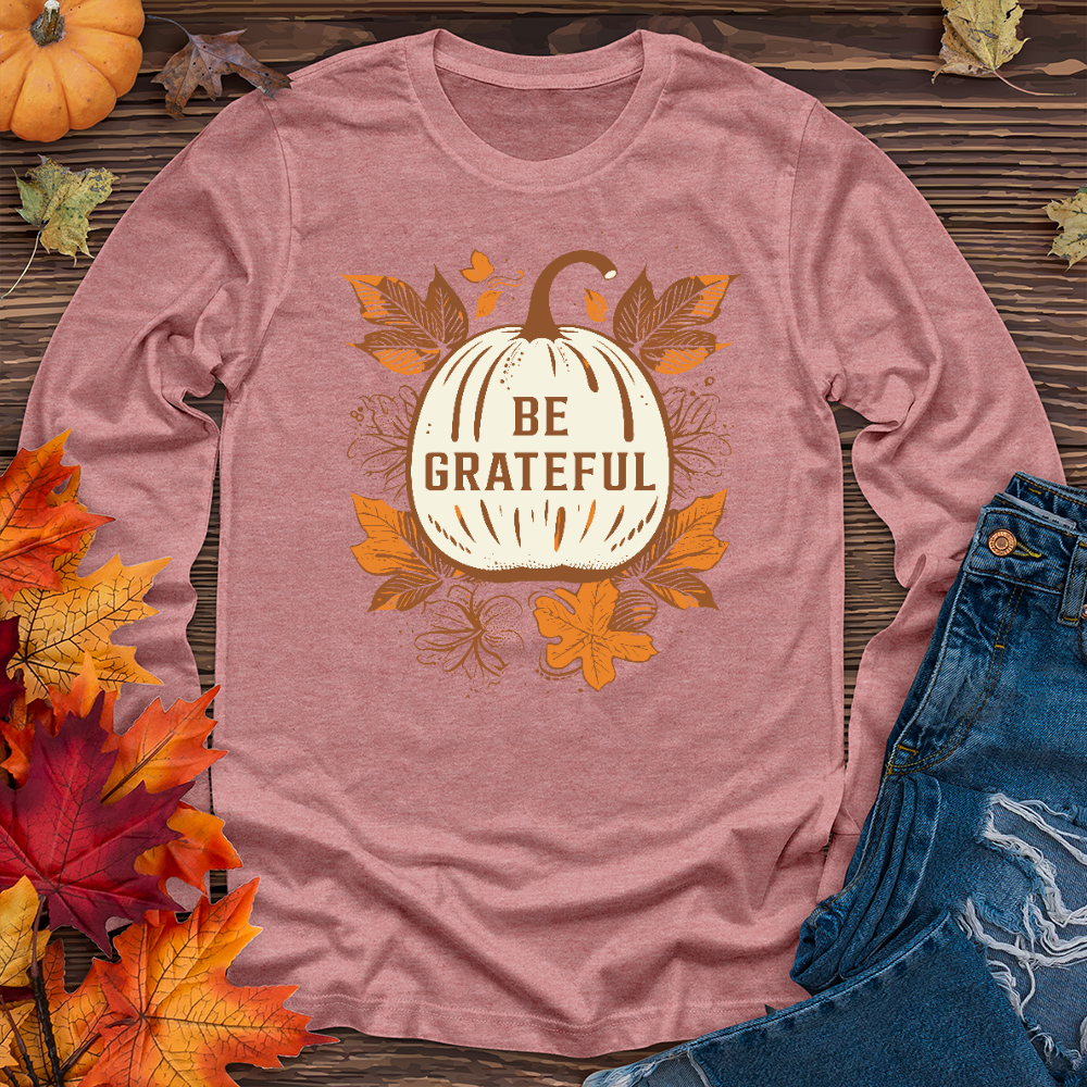 Vintage Pumpkin Leaf Delights Long Sleeve Tee