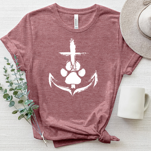 Anchor Paw Print Heathered Tee