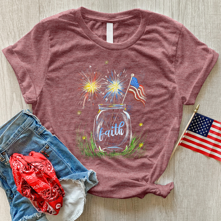 Faith Jar Fireworks Heathered Tee