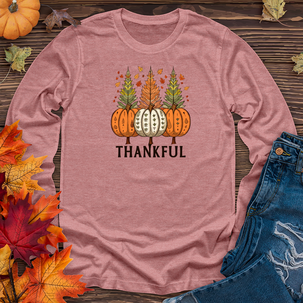 Vintage Harvest Trio Pine Trees Long Sleeve Tee