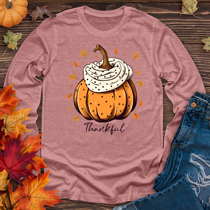 Vintage Pumpkin Coziness Long Sleeve Tee