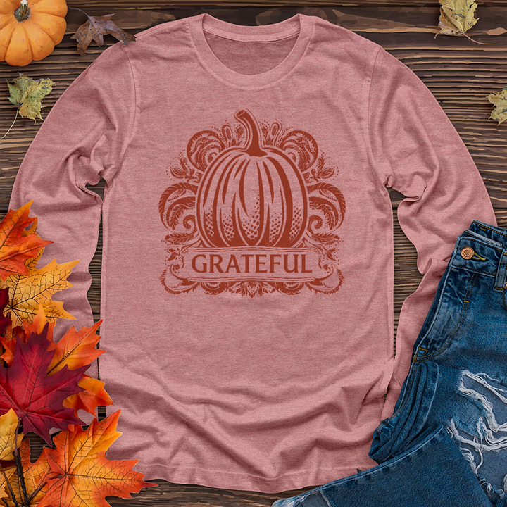 Grateful Paisley Pumpkin Long Sleeve Tee