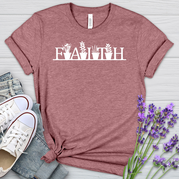 Faith Garden Letters Heathered Tee