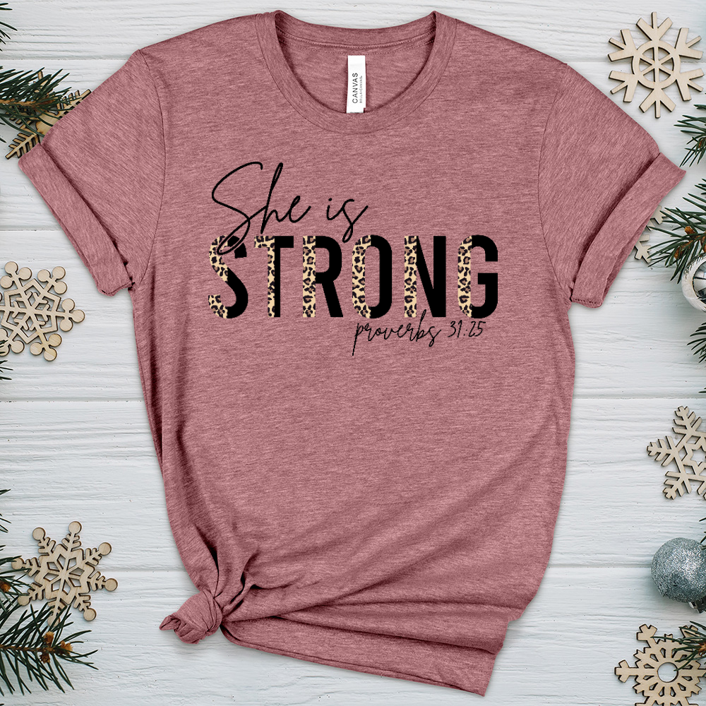 She is Strong Heathered Tee
