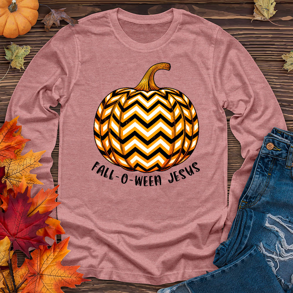 Fall-o-ween Jesus Pumpkin Long Sleeve Tee