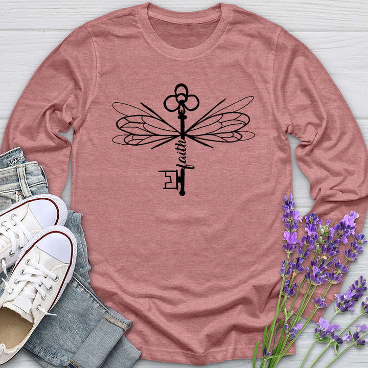 Winged Faith Fighter Long Sleeve Tee