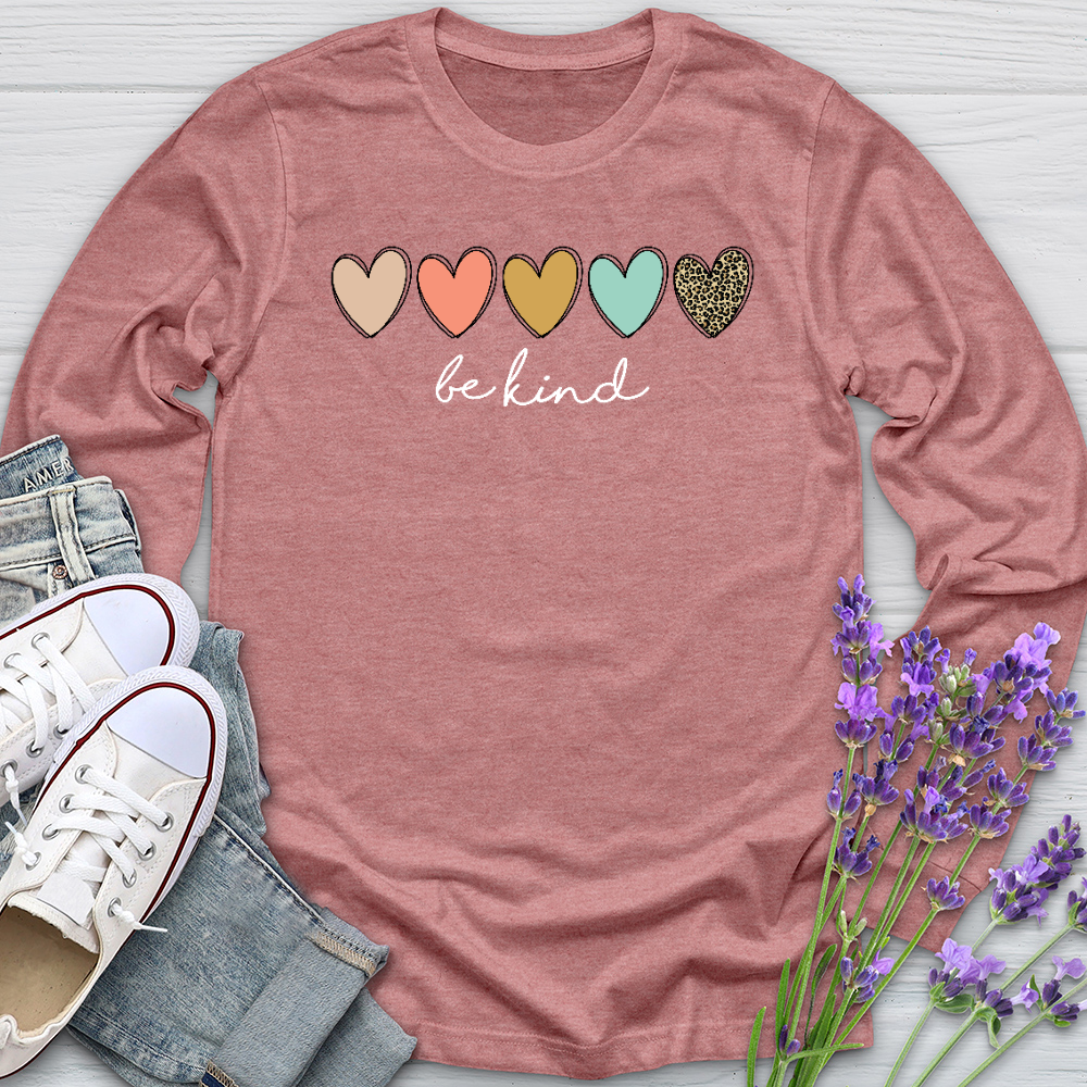 Be Kind Hearts Long Sleeve Tee