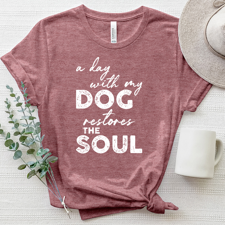 A Day with My Dog Heathered Tee