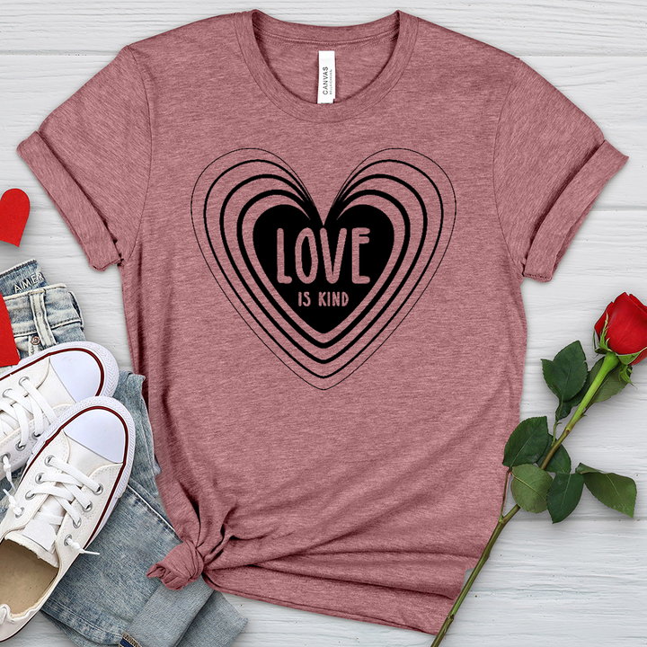 Love Is Kind Heart Heathered Tee