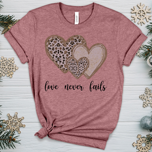 Love Never Fails V5 Heathered Tee