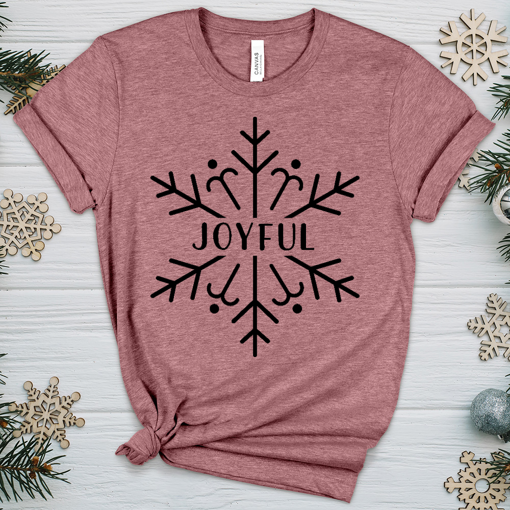 Joyful Snowflake Heathered Tee